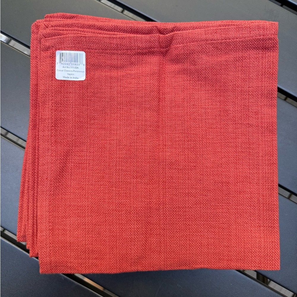 Park Designs Casual Classics Persimmon Napkins, Set of 5